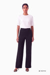 Gerade Hose aus Fancy Jersey mit elastischem Bund