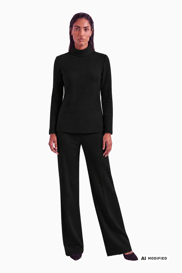 Gerade Hose aus Jersey mit elastischem Bund