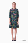 Flared Piqué Dress with Side Pockets