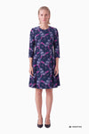 Flared Jacquard Dress with Side Pockets