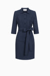 Kleid mit Knopfleiste aus Gabardine