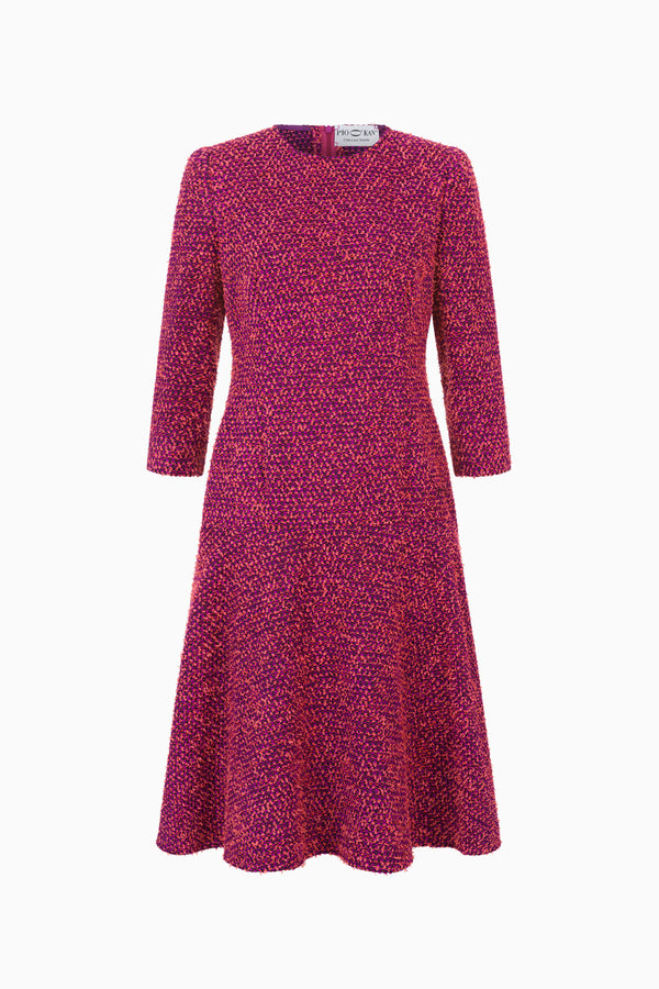 Bell-shaped tweed dress