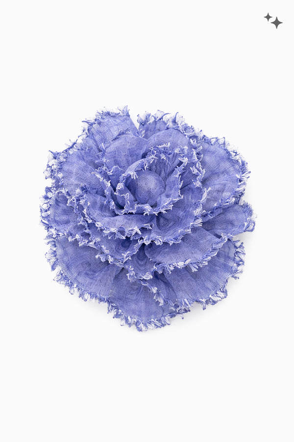 Schmuckblume aus Baumwoll-Leinen