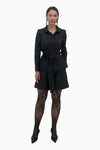 Taillierte Jacke aus Gabardine mit Bindegürtel