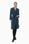 Long Wool-Cashmere Coat with Tie Belt