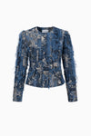 Tailored jacket in fancy denim