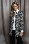 Straight jacquard coat
