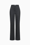 Gerade Hose aus Gabardine mit Gürtelschlaufen