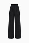 Weite Bundfaltenhose aus Fancy Jersey