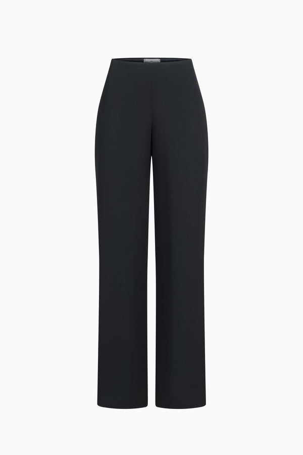 Wide-leg crepe trousers