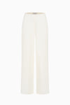 Wide-leg wool crepe trousers