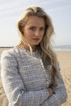 Straight tweed coat