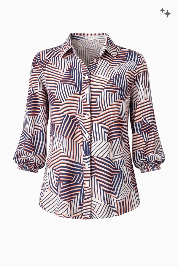 Lightweight stretch twill blouse