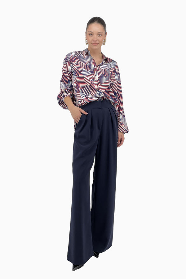 Lightweight stretch twill blouse