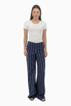 Weite Hose in Pinstripe Muster