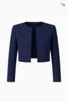 Short straight crepe jacket