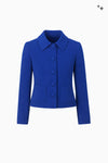 Fitted wool crepe jacket