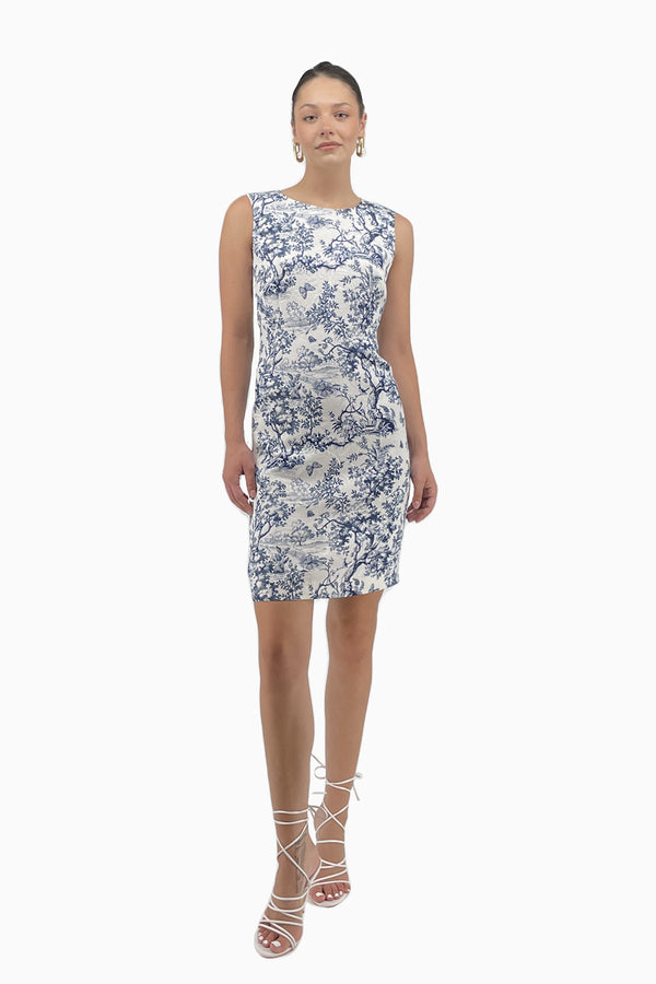 Piqué sheath dress