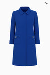 Woolcrêpe coat with buckle details