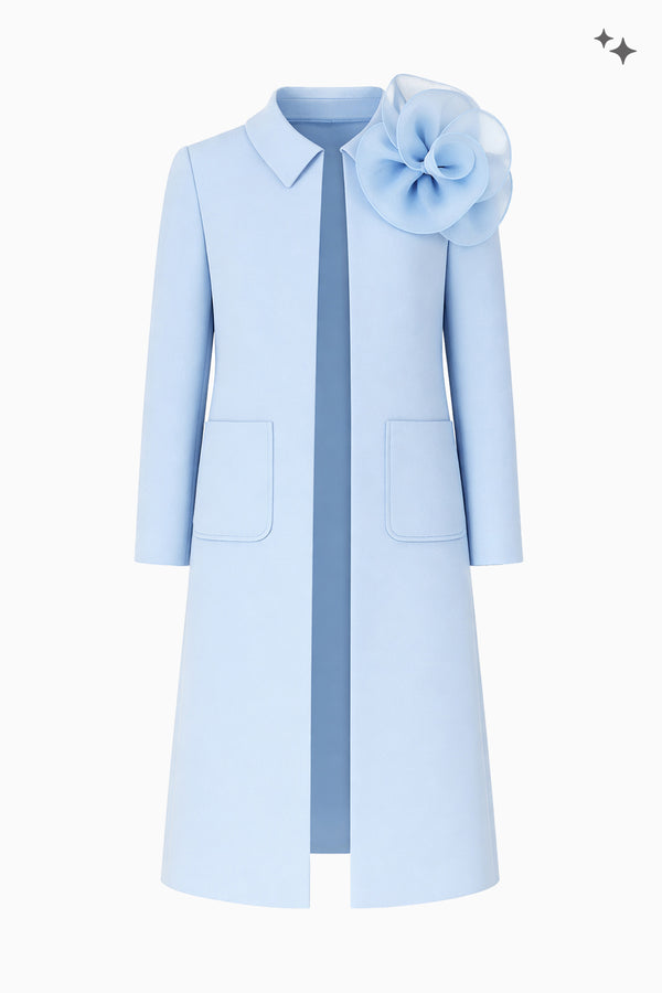 Long crêpe coat