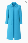 Long wool crepe coat