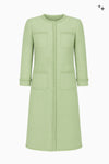 Straight-cut tweed coat