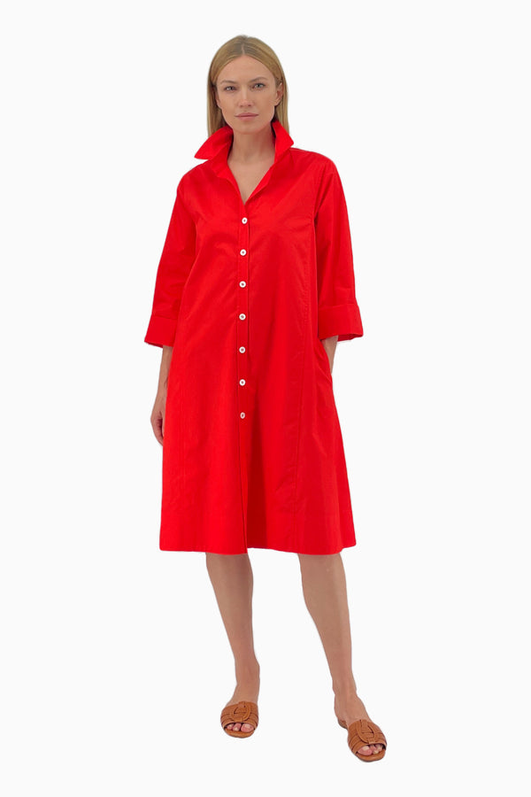cotton poplin shirt dress