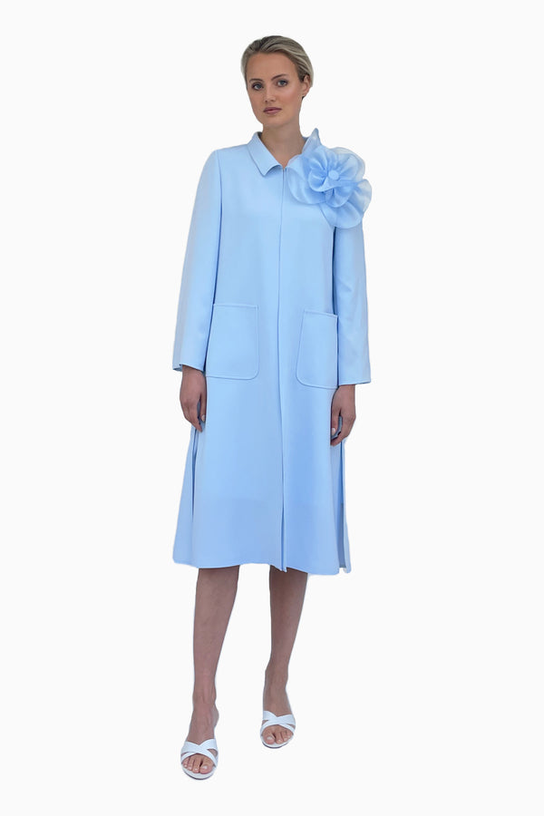 Long crêpe coat