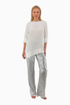 Asymmetric crêpe top