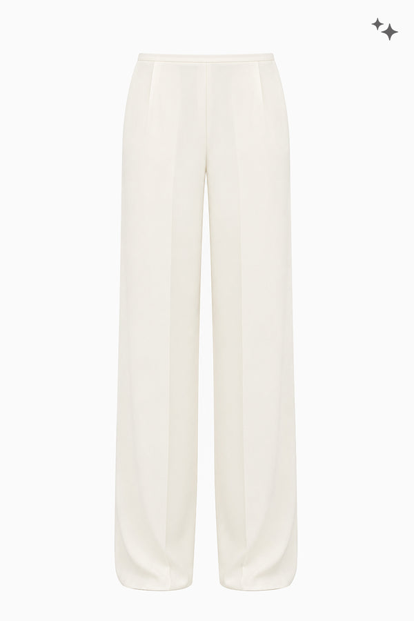 Wide crêpe trousers