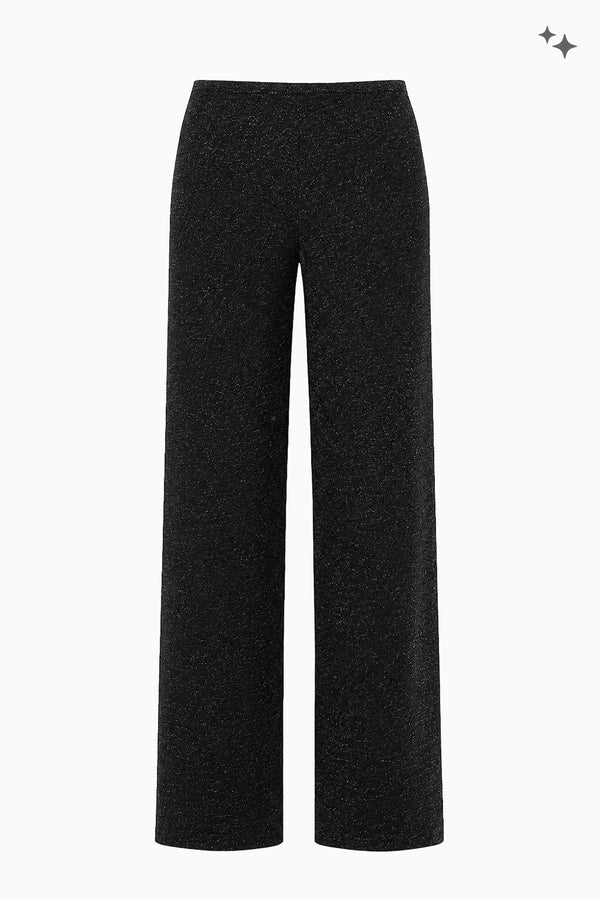 Wide-leg trousers made from fancy jersey