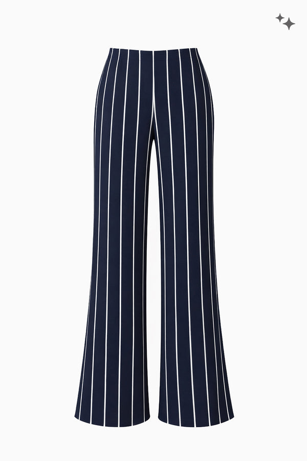 Weite Hose in Pinstripe Muster
