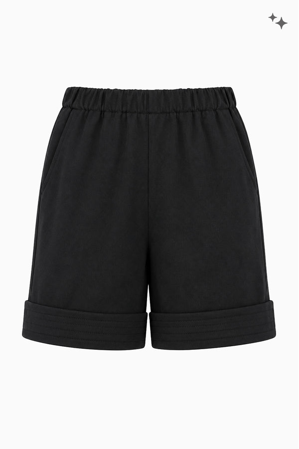 Kurze Shorts aus Gabardine
