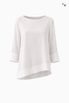 Asymmetric crêpe top