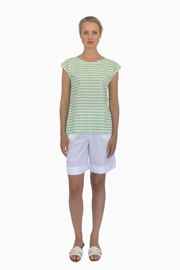 Lightweight cotton-linen top