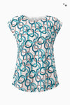 Lightweight top in printed silk