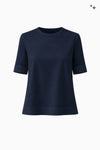 Lightweight crêpe top with short sleeves