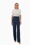 Lightweight crêpe top with short sleeves