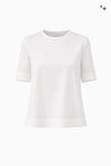Lightweight crêpe top with short sleeves