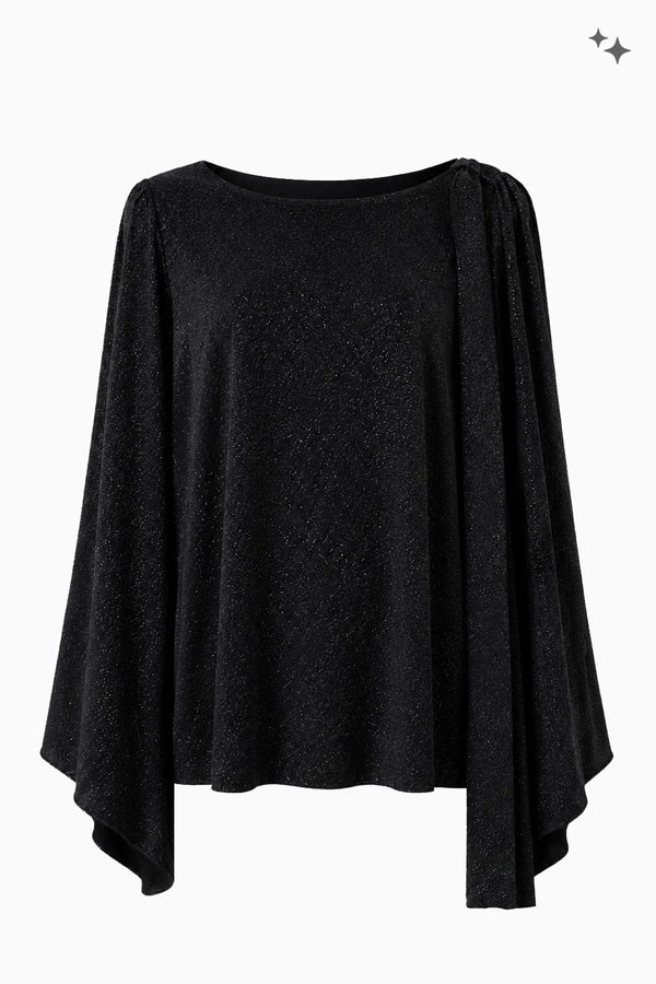 Fließendes Oberteil aus Fancy Jersey