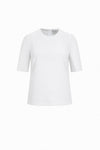 Lightweight crêpe top with short sleeves