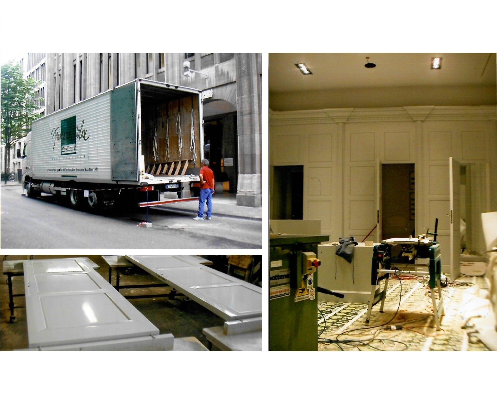 Pictures of the move to and renovation of the premises in Königsallee in Düsseldorf, new couture salon and couture studio of PIO O'KAN, 2009