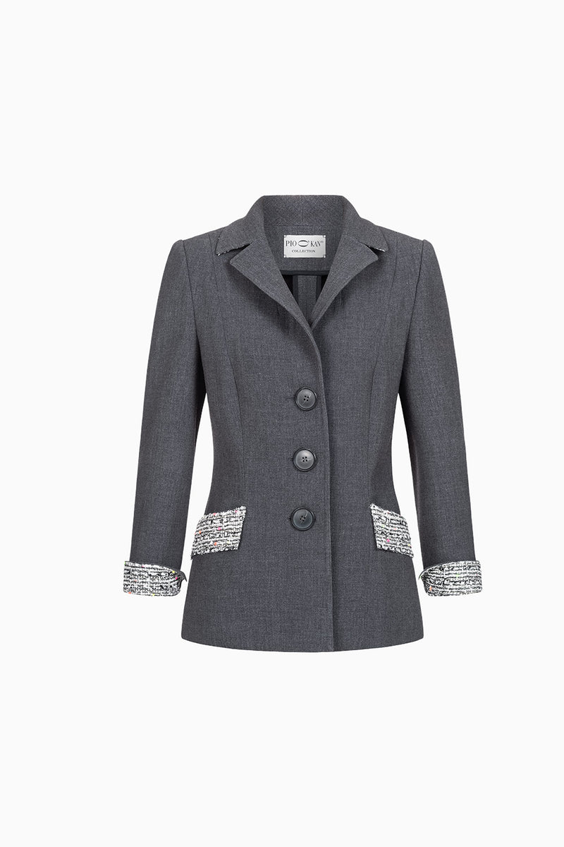 Ladies grey best sale jersey blazer