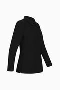 Wool crepe hip-length jacket