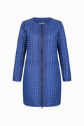 Quilted coat in blue