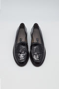 Patent leather loafers in black