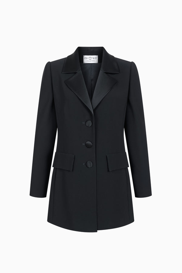 Smoking Blazer aus Crêpe