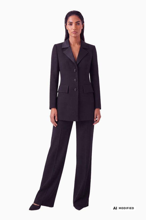 Smoking Blazer aus Crêpe