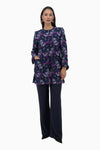 Straight jacquard coat