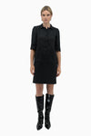 Kleid mit Knopfleiste aus Gabardine
